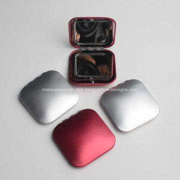 Promotional Metal Square Compact Mirror With Logo Printing